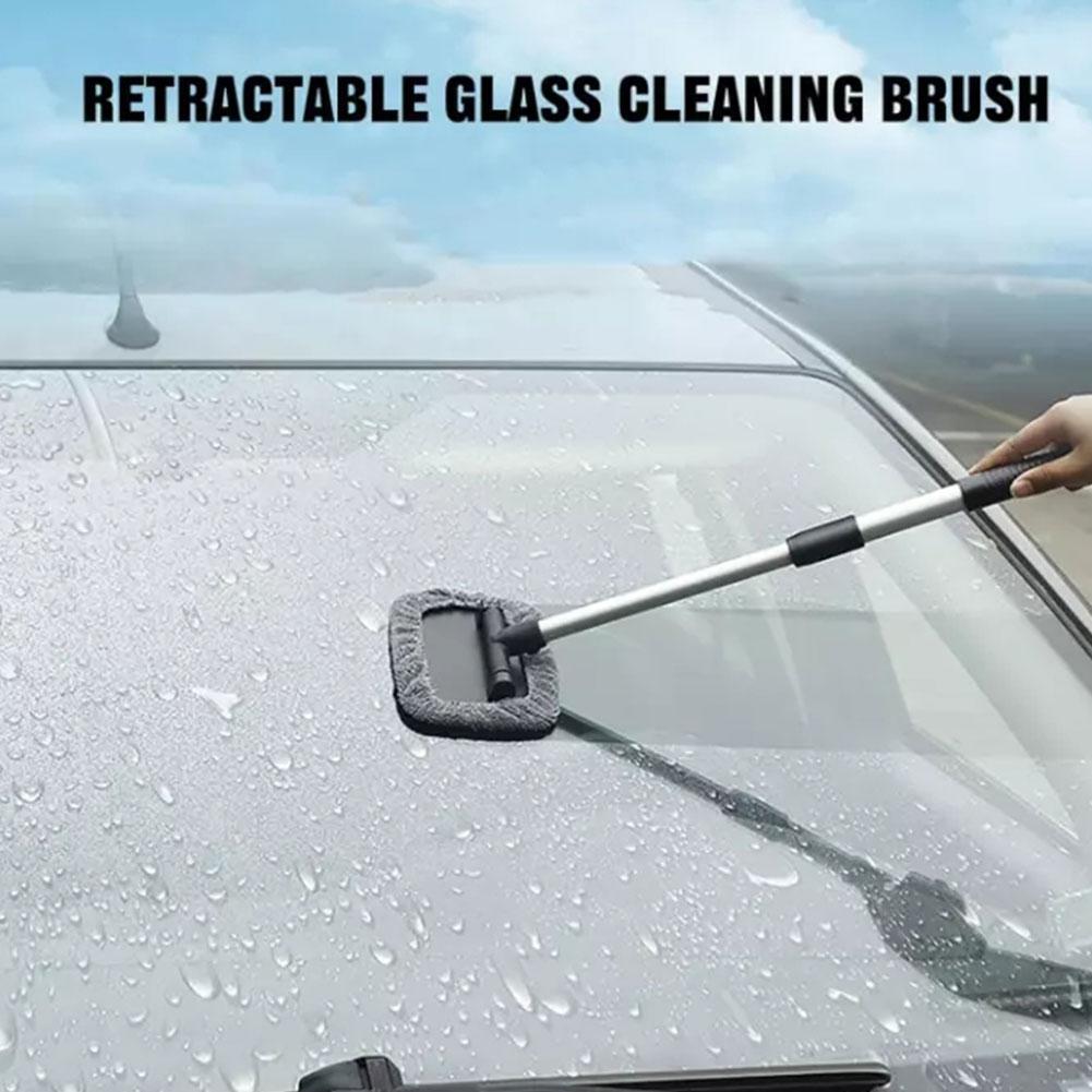 Telescopic Rod Glass Wiper Aluminum Alloy Telescopic Brush Windshield Windshield Brush Window Wonder Car Glass Wipe Rod Car E4R5
