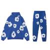 Mens Hooded Sweatshirt Set Casual Streetwear Pullover Tracksuit Young Adults