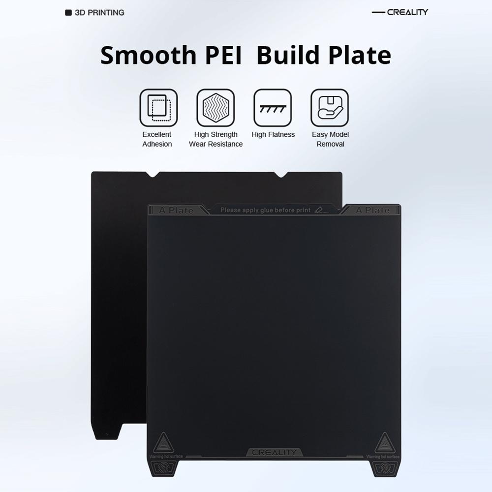 Creality K1 Smooth PEI Build Plate 235x235mm-Without Soft Magnetic Easy Model Removal Suitale for