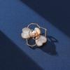 Snowflake & Butterfly Zircon Brooch with Freshwater Pearl for Women's Korean Style Suit Coat