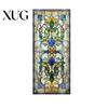 Waterproof Window Decal Privacy Film Vintage Stained Glass Style Static Cling Reusable Decorative Sticker for Cabinet Bathroom Kitchen Door