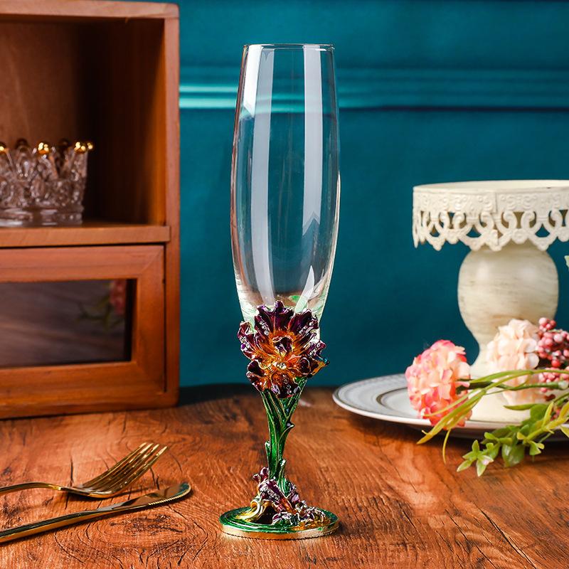 

Эмалированный бокал для шампанского, эмалированный хрустальный бокал для красного вина, набор бокалов для иностранного вина, высокая чашка для подарка, креативность