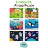 Notpa Educational And Tutorial Wooden 6 Piece 13x17 Colorful Puzzle Set Of 6 For Children - 602