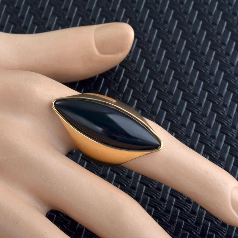 1 Stück Mode europäischen und amerikanischen Schmuck Vintage Ggemstone Damen Ring Harz Stein Ring