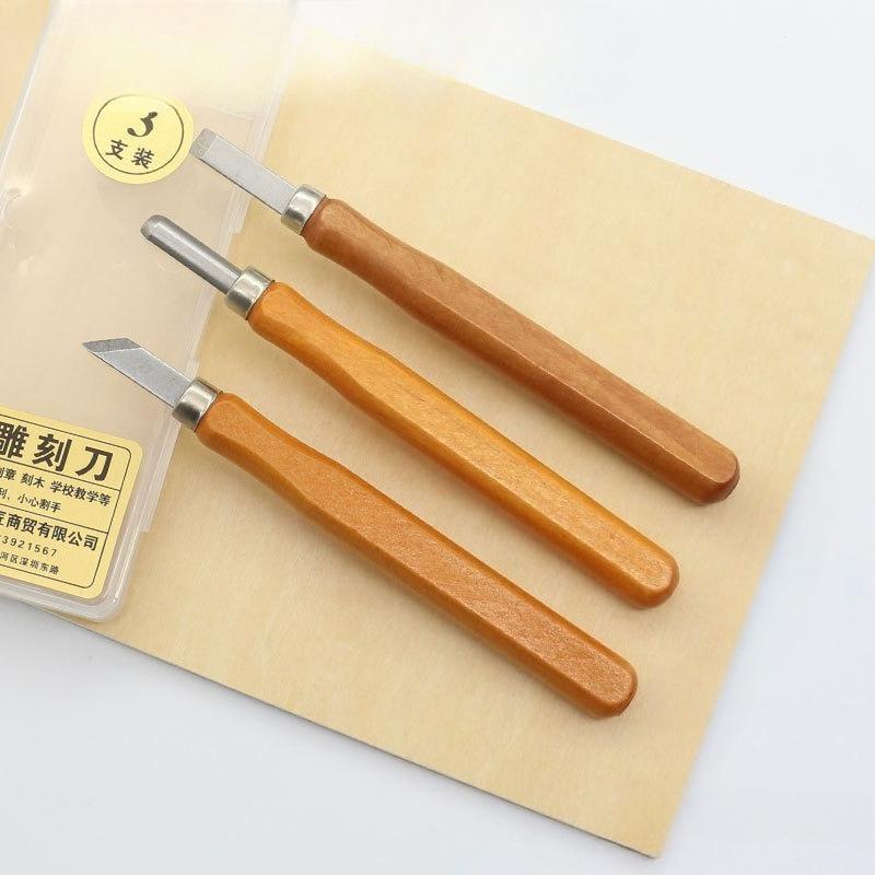 

Professional Carving Knife Set Wooden Handle Cutting Tools Multi-functional Carpenter Carving Tools Portable Manual Knife Set