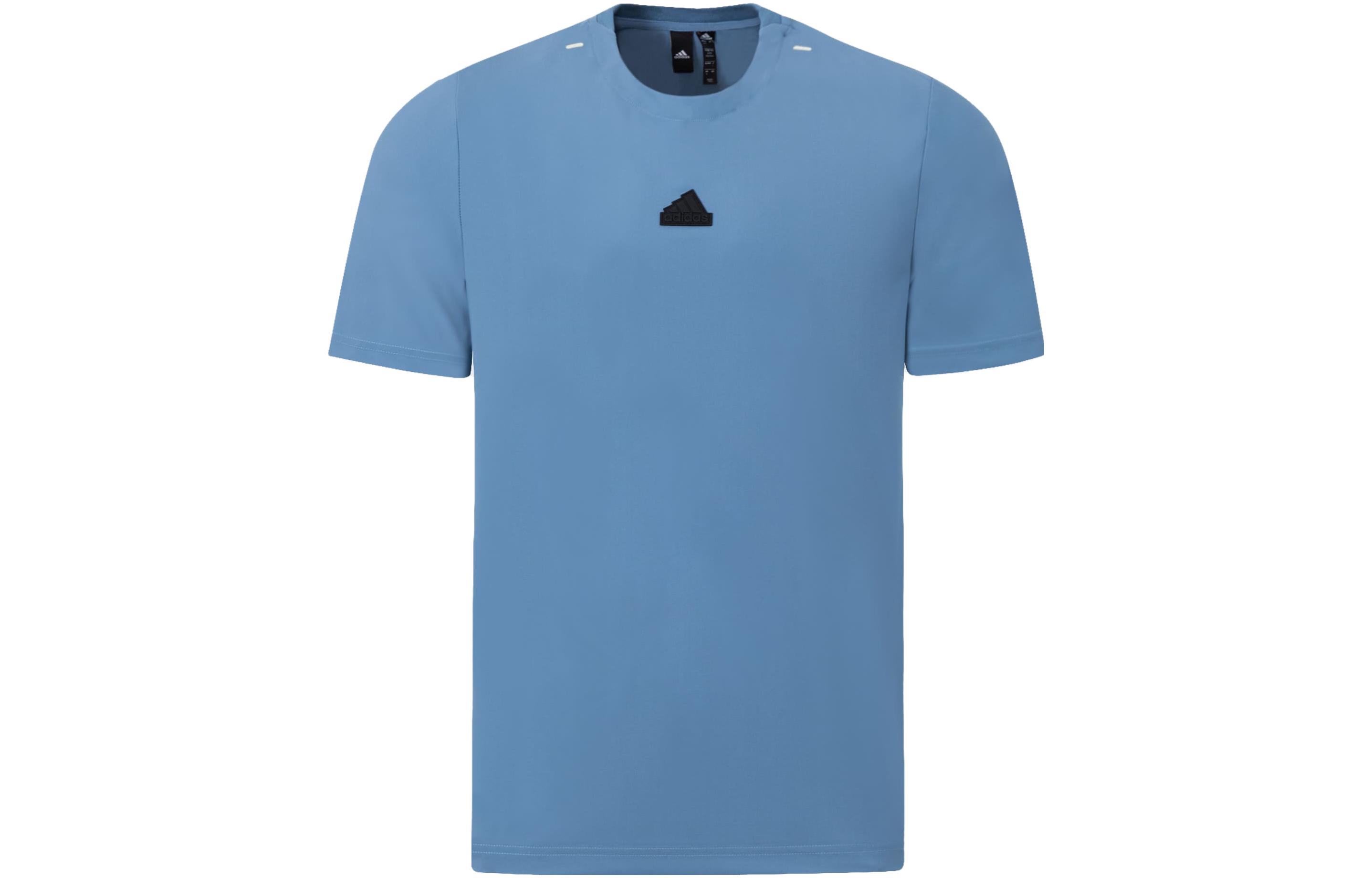 

Adidas T Shirts Men s Altered Blue Crew Neck Moderate Straight Fit IT4341 XL