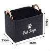 Collapsible Pet Toy Storage Box with Handles, Large Capacity for Dog Supplies