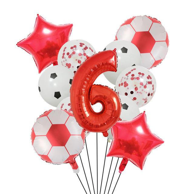 1 rinkinys helio folijos globos futbolo balionai gimtadienio vakarėlio dekoracijos vaikams berniukui 32 colių žalio numerio kamuoliuko futbolo sporto reikmenys