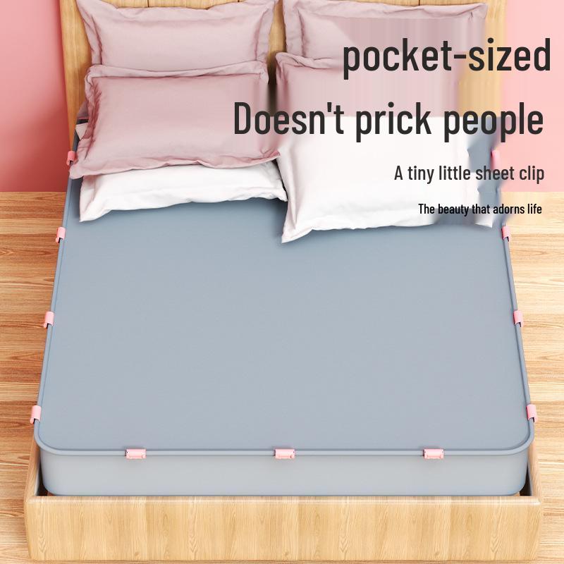 Needle-Free Bed Sheet and Quilt Set: Anti-Slip Fasteners with Upgraded No-Run Clips