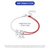 Orstarry New 925 Silver Asymmetric Red Rope Zircon Bracelet Chain Link Women Bracelet Birthday Trend Jewelry Fine Gifts