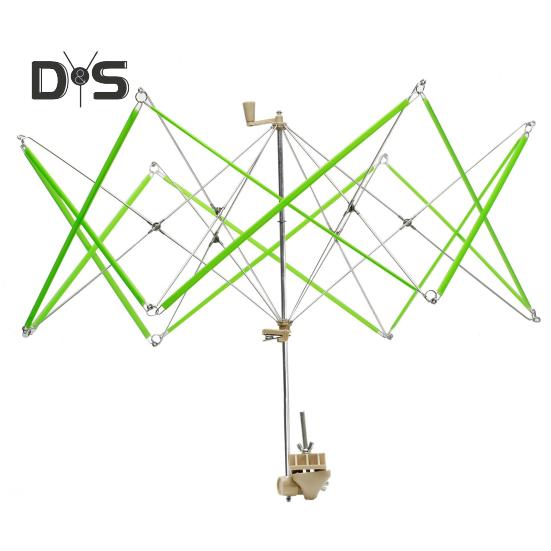 Garnwickler, faltbar, Garnwickler aus Metall, tragbarer Regenschirm-Garnknäuelwickler, Stranghalter mit Tischklemme für Strick- und Häkelzubehör