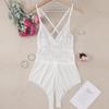 Women's Hollow Crotchless Bodysuit Slim Fit Mesh Lace Jumpsuit Bodysuit Summer Sexy Club Outfits Sleepwear Dress Women Lingerie