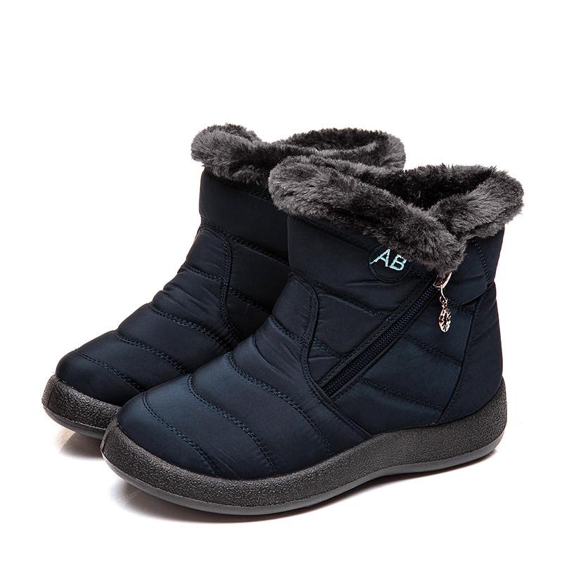 Snow Women Boots Comfortable Women's Boots Waterproof Women Shoes Zipper Shoes Woman Soft Fur Women's Winter Boots Botas Mujer