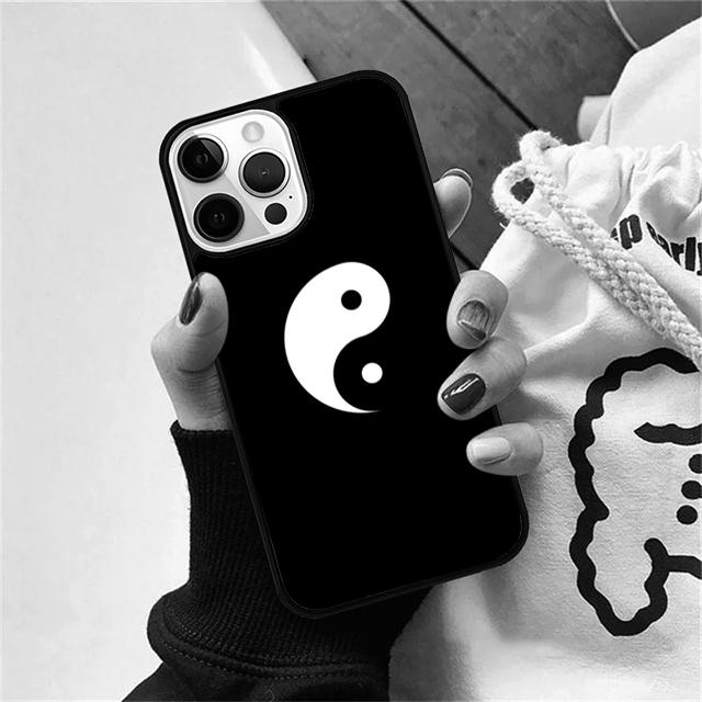 Graffiti Yin Yang Silicon Coque Shell For iPhone 17 Air 15 16 14 13 12 Pro Max 11 Pro Max Plus Phone Case Cover