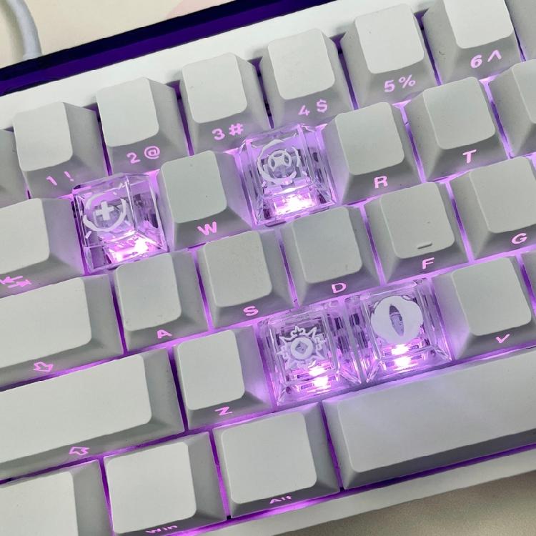 High Translucent Keycaps Enhances Backlits Illumination Effects and Long Time Use for Mechanical Keyboards