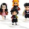 6 Pcs/Set Demon Slayer Q Version Standing Pose Tanjiro Nezuko Figure Pvc Anime Cartoon Ornaments Creative  Model Toy