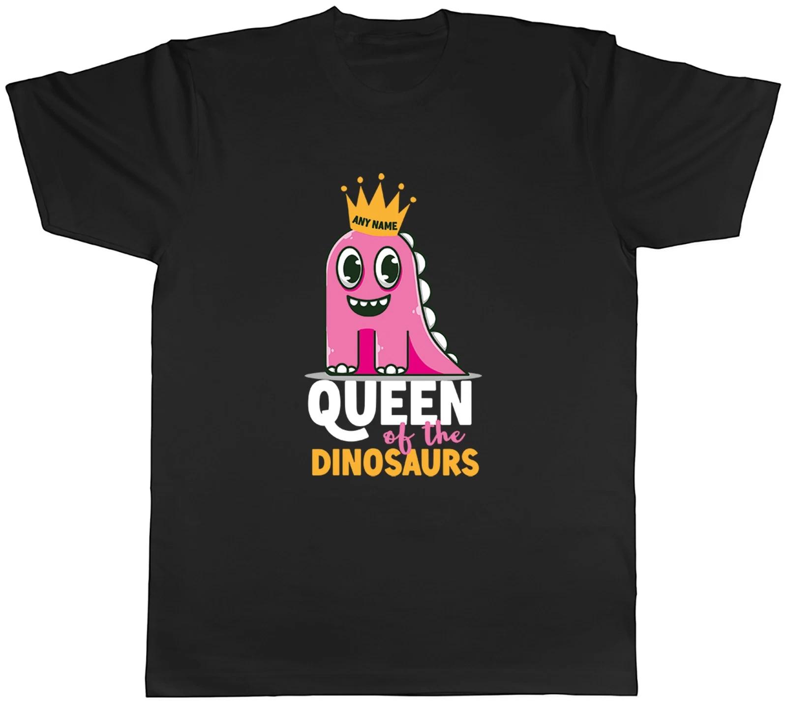 Personalised Queen of Dinosaurs Mens T-Shirt Tee Gift Top S