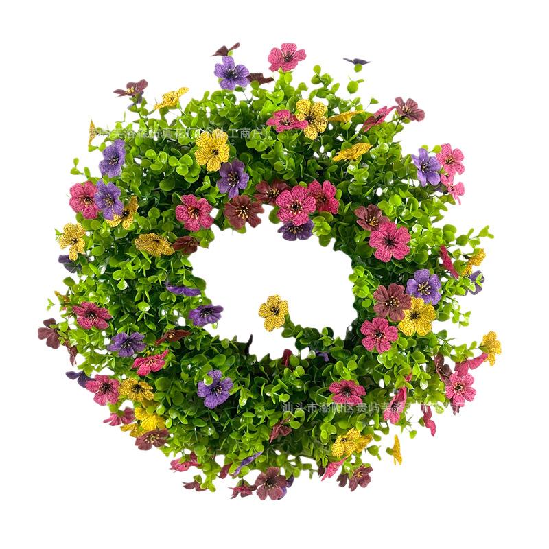 and Flower Wreath, Decorative Door Wreath for Home, Outdoor, Wedding and Photography Prop