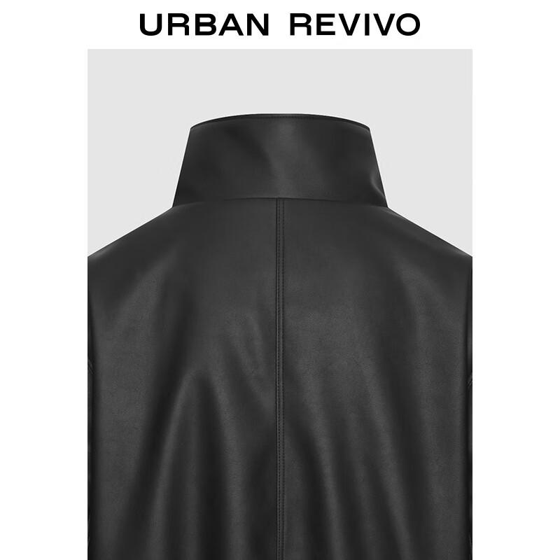 UR Herren 2025 Herbst Retro Stehkragen PU Jacke
