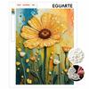 DIY Diamantmalerei Set Gelbe Sonnenblume Florale Kunst für Erwachsene und Anfänger. Funkelnde Handgefertigte Heimwanddekoration und Geschenke