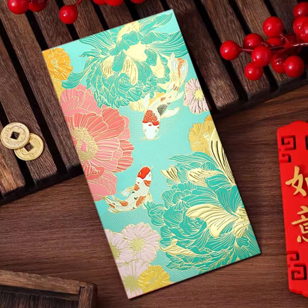 Embossed Lucky Money Bag Hot Stamping HongBao Household Chinese New Year Red Envelopes  Kids