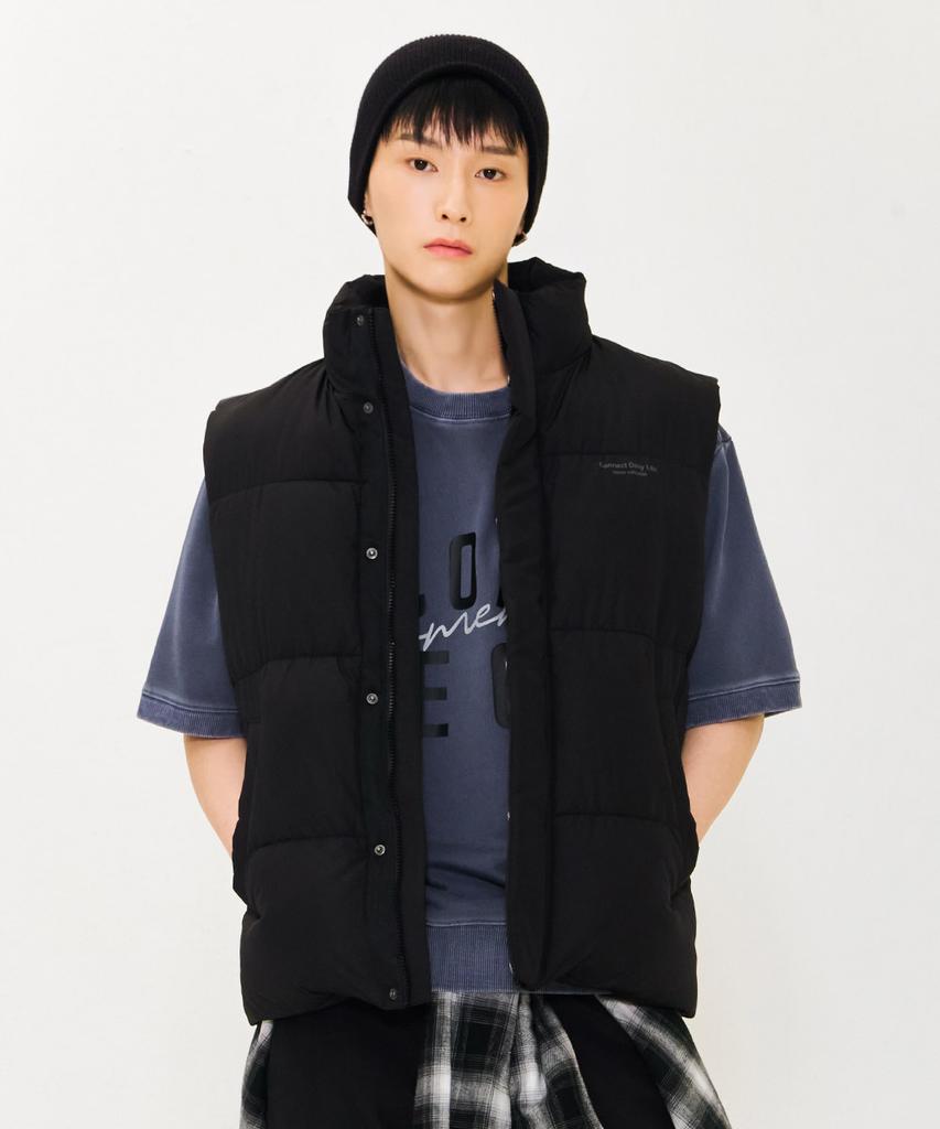 Chasecult Unisex Air Volume High Neck Vest - Black