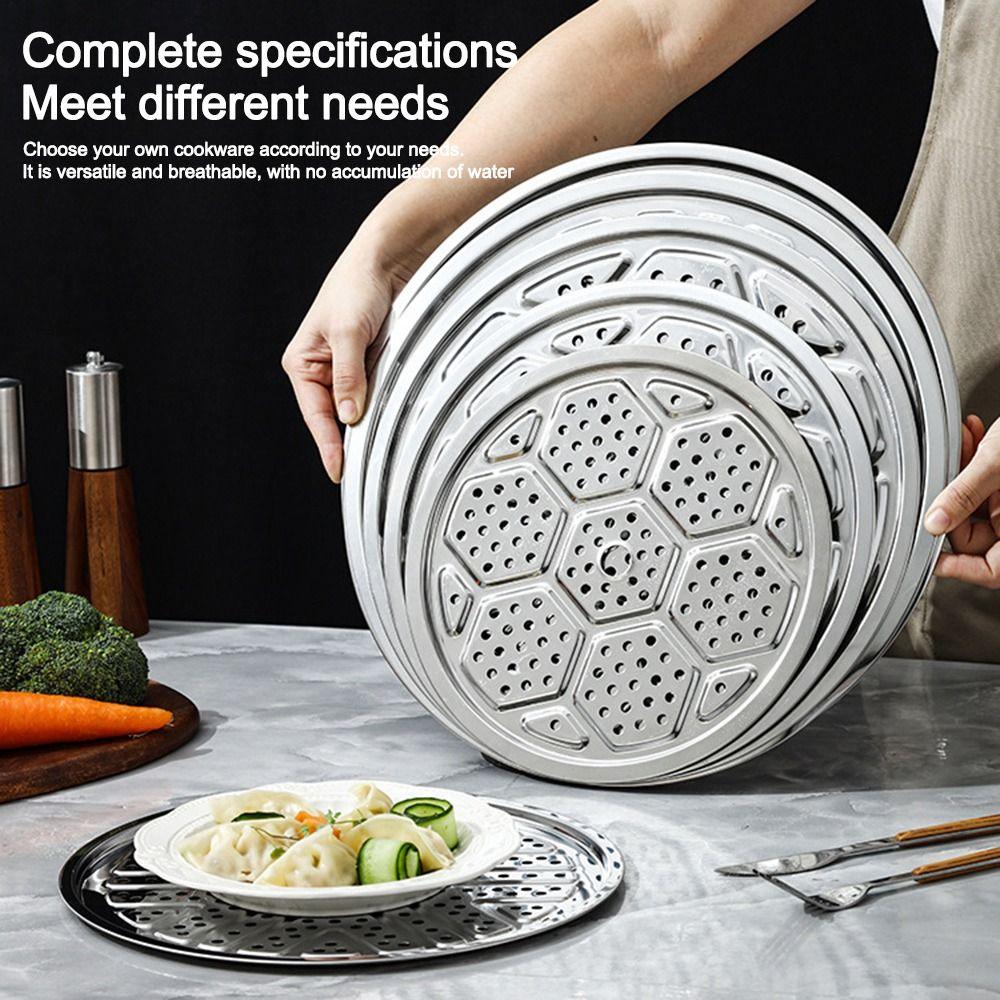 Stainless Steel Kitchen Gadgets Steamer Round Steamer Compartment  For Baking Cooking Steaming