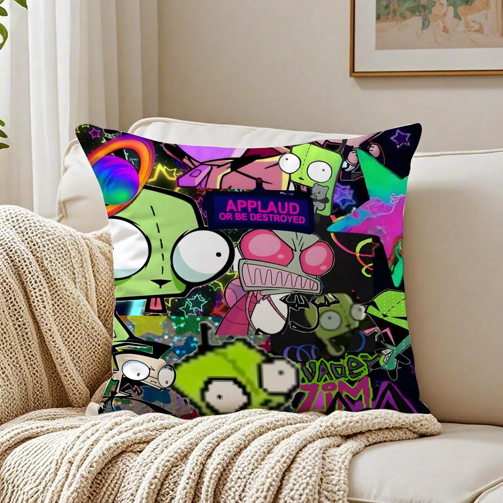 Animation Surreal IInvader ZZim Cushion Cover Pillowcase Antidustmite Living Room Sofa Decor Cushion Room