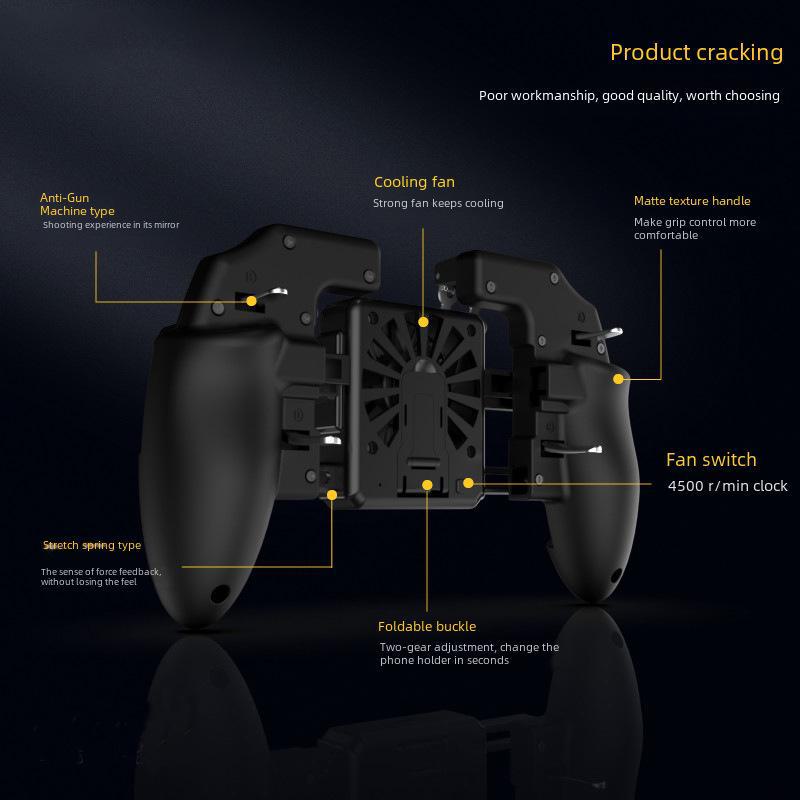 M10 M11 6-finger spillkontroller for PUBG har presis respons og forbedret varmeavledning.