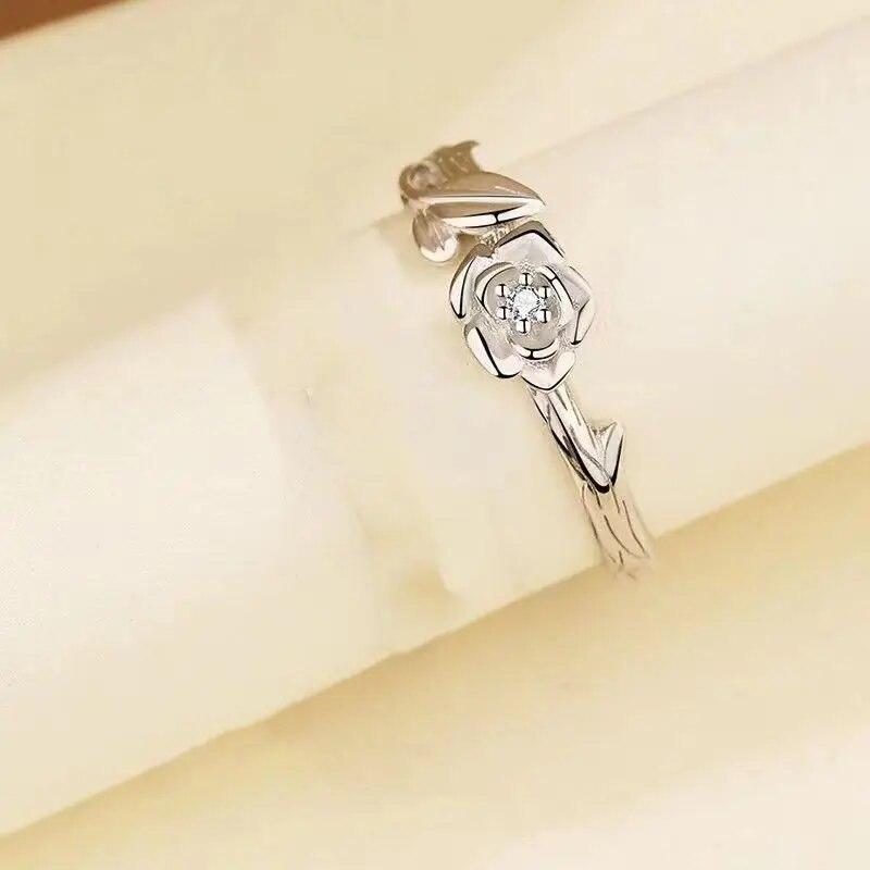 

1 шт. серебряного цвета, кольца для пары «Маленький принц/Цветок розы», унисекс, романтическое открытое регулируемое кольцо для влюбленных, ювелирные изделия, подарок на день Святого Валентина resizable