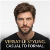 Men's Short Fluffy Curly Wig, Heat Resistant Synthetic Hair, Rose Net Cap, Natural Looking for Daily & Party Occasions