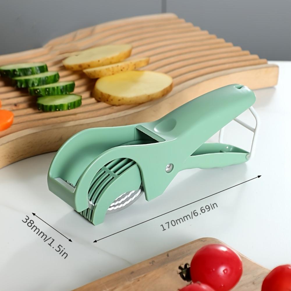 Kitchen Fruit Slicer, Multi-functional Vegetable and Fruit Slicer, Anti-rust Professional BBQ/catering Cucumber Slicer