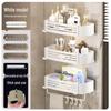 Gunmetal Punch-Free Space Aluminum Corner Bathroom Shelf