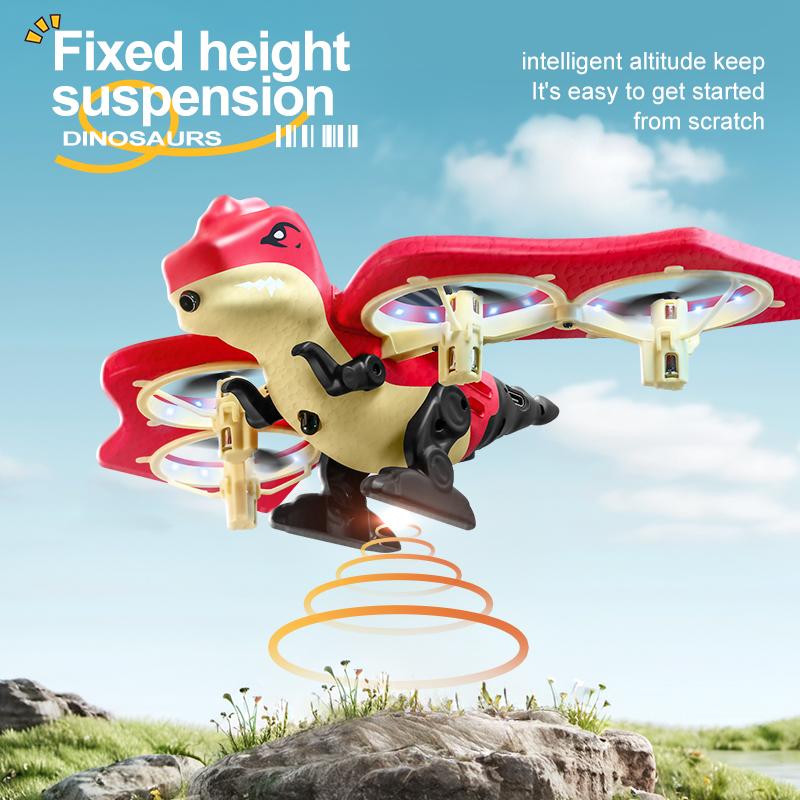 Neues RC Flugzeug Dinosaurier Drohne Fernbedienungsflugzeug 2,4 GHz Schwerkraftsensor Mini Drohne RC Dinosaurier Drohne Kinder RC Spielzeug Geschenk
