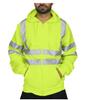 Men's Reflective Stripe Sanitation Work Clothes with Fleece Hooded Top, Outdoor Sweatshirt for Men