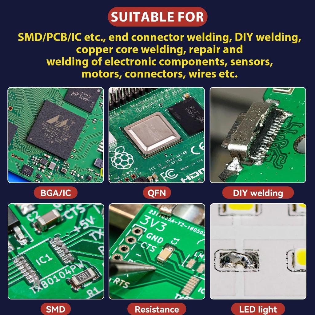 High-temperature Solder Paste 217°C (Sn99%Ag0.3%Cu0.7%), Electronic Solder Paste, Used for IC/PCB/BGA/SMD/repair with Melting Point of 217°C, No-clean