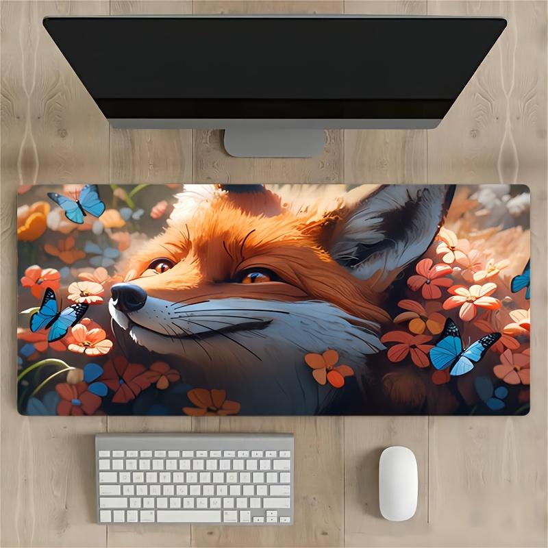 Durable Gaming Mouse Pad Home Desk Mat Smooth Cloth Surface Natural Rubber Base for PC Laptop Keyboard Office Work Ideal Gaming