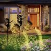 Metal Material Watering Can Lights Solar Powered Vintage Garden Decor  Outdoor Yard Decoration