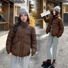 Small down cotton jacket short three-button bread jacket casual jacket stand-up collar down cotton jacket batch