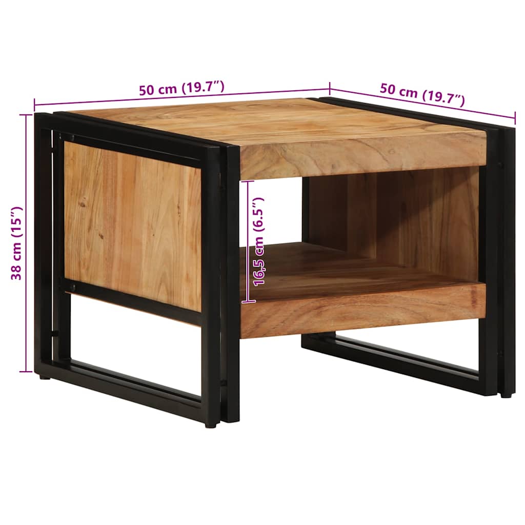 Coffee Table 50 x 50 x 38 cm Solid Acacia Wood