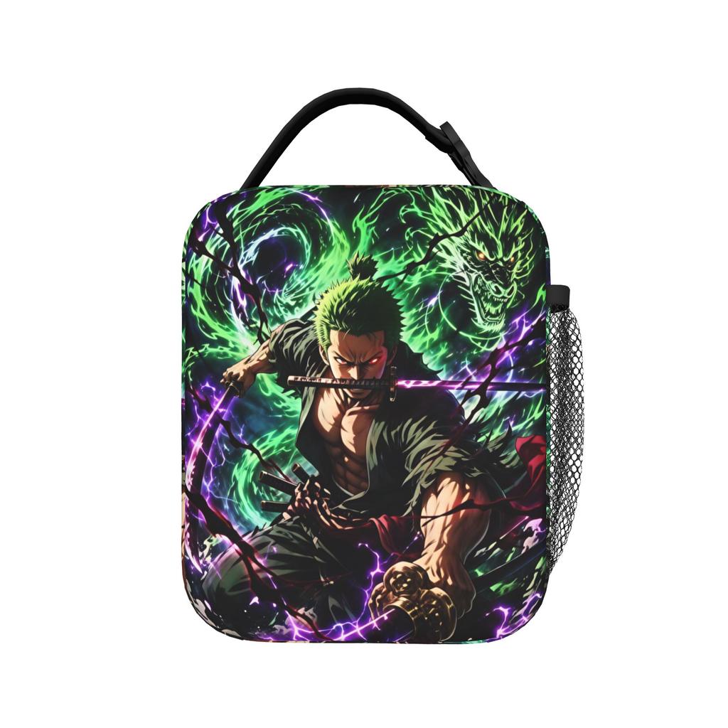 Zoros Greendragon Three Sword Lunch Bag Funny Lunch Box For Adult Picnic Convenient Cooler Bag Oxford Print Tote Food Bags