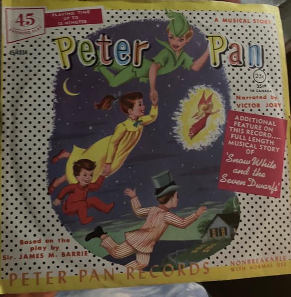 

7inch Record JACK ARTHUR PETER PAN ORCHESTRA Snow WhitePeter Pan 454004 Peter Pan Recor US Childrens Used