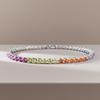 S925 Silver Rainbow Diamond Bracelet for Women - Summer Collection