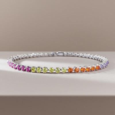 S925 Silber Regenbogen Diamant Armband für Damen - Sommerkollektion