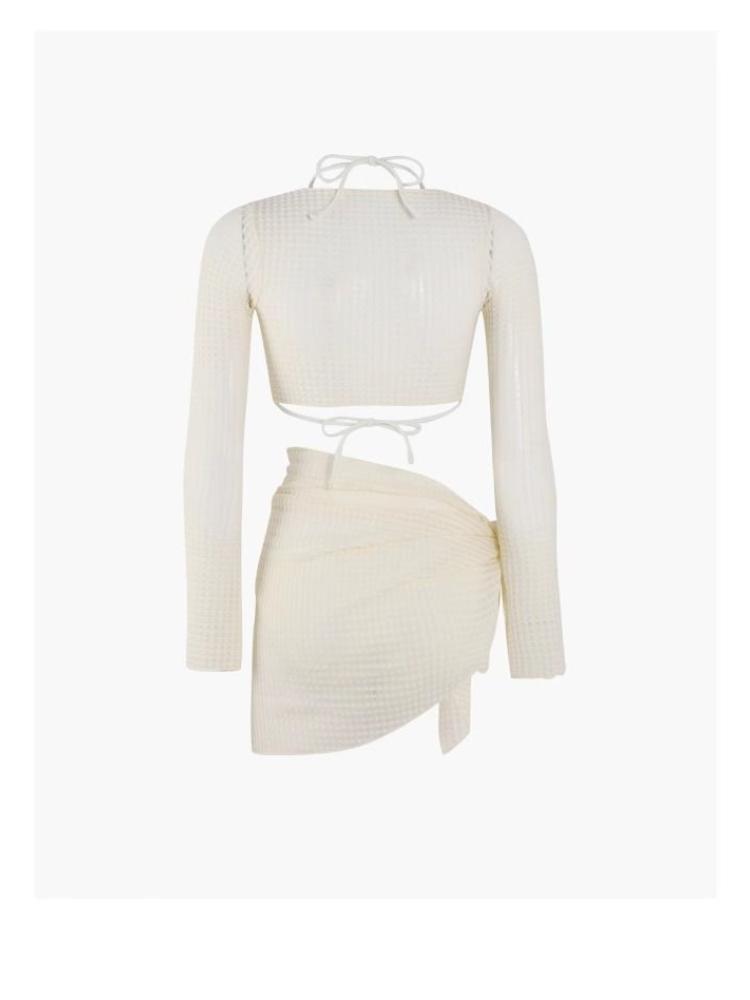 2025 Summer Bikini Set Women Sexy Swimsuit Chic Solid Four-Piece Halter Lace Up Female Swimwear New Fashion Korean Bathing Beachwear