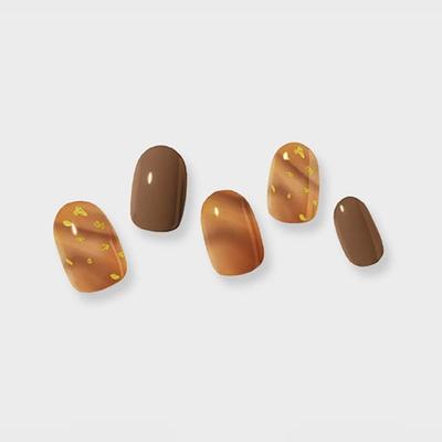Kiss New York Gelub My Me Gel Nail 24Pcs (Brown Amber Marble)