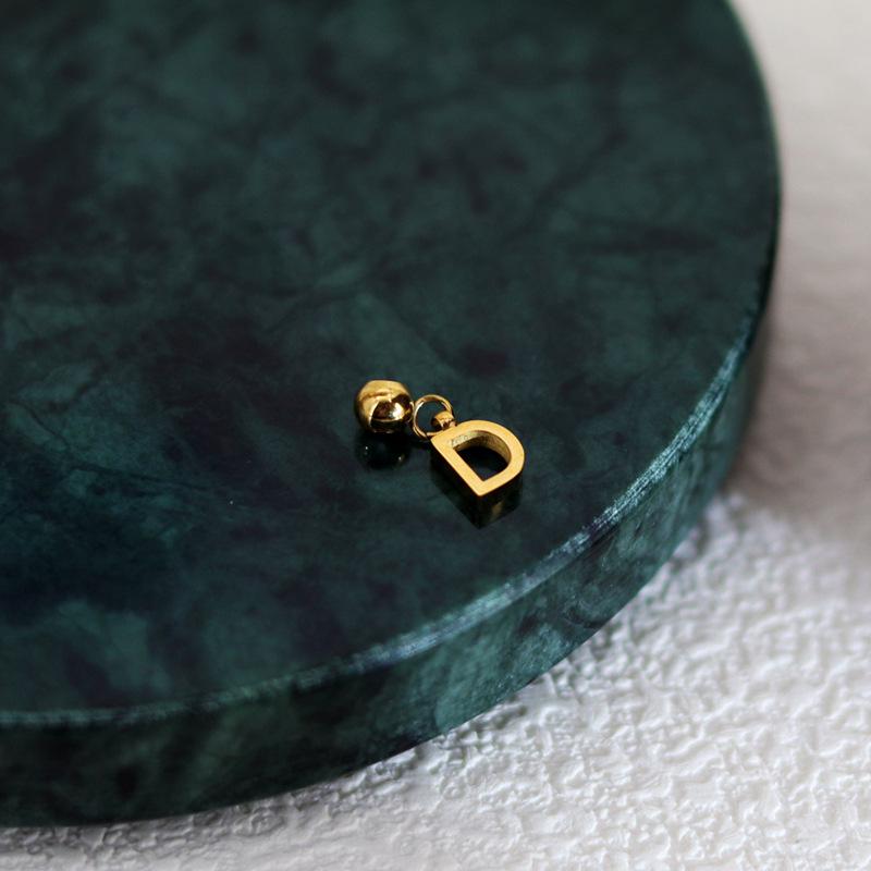 DIY Letter Necklace: 26 English Letter Pendant, Pull-Out Chain, Personalized Single Pendant Accessories