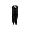 Casual Logo Drawstring Joggers, Women's Soft Daily Sports Bottoms, Classic Black Trousers IA5231