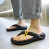 2025 foreign trade large size men's fashion flip-flops EVA thick-soled casual cool slippers outer wear pinch foot beach shoes