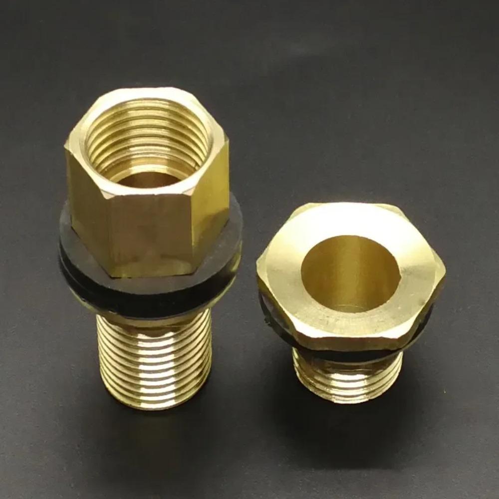 Various 1/2" 3/4" 1" BSP Male Brass Water Tank Bulkhead Pipe Fitting Connector Coupler Adapter Home Garden Hole Drainer